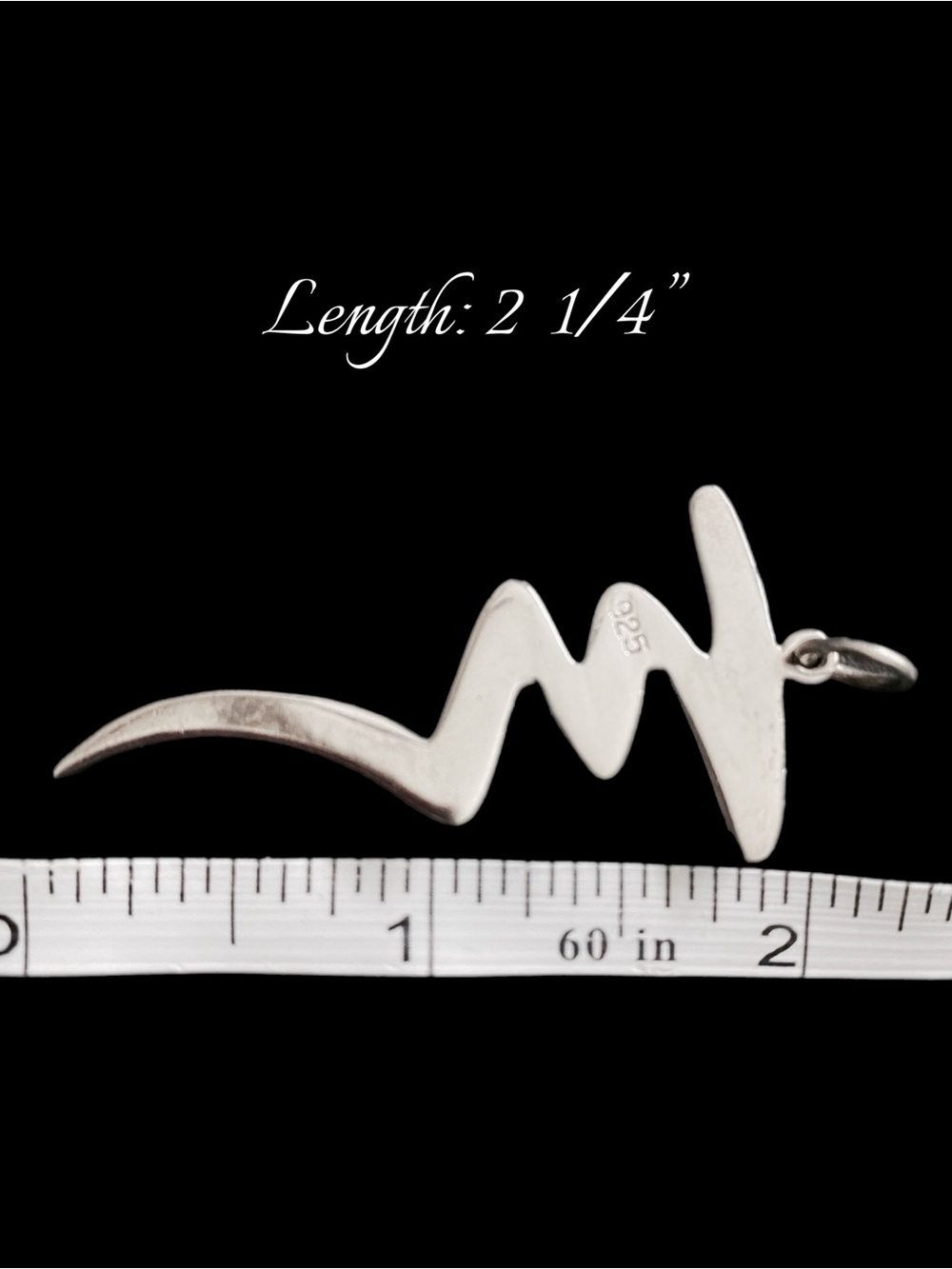 Paloma Picasso Style (Not Tiffany) Zig Zag Scribbles Sterling Silver Pendant - Picture 3 of 5